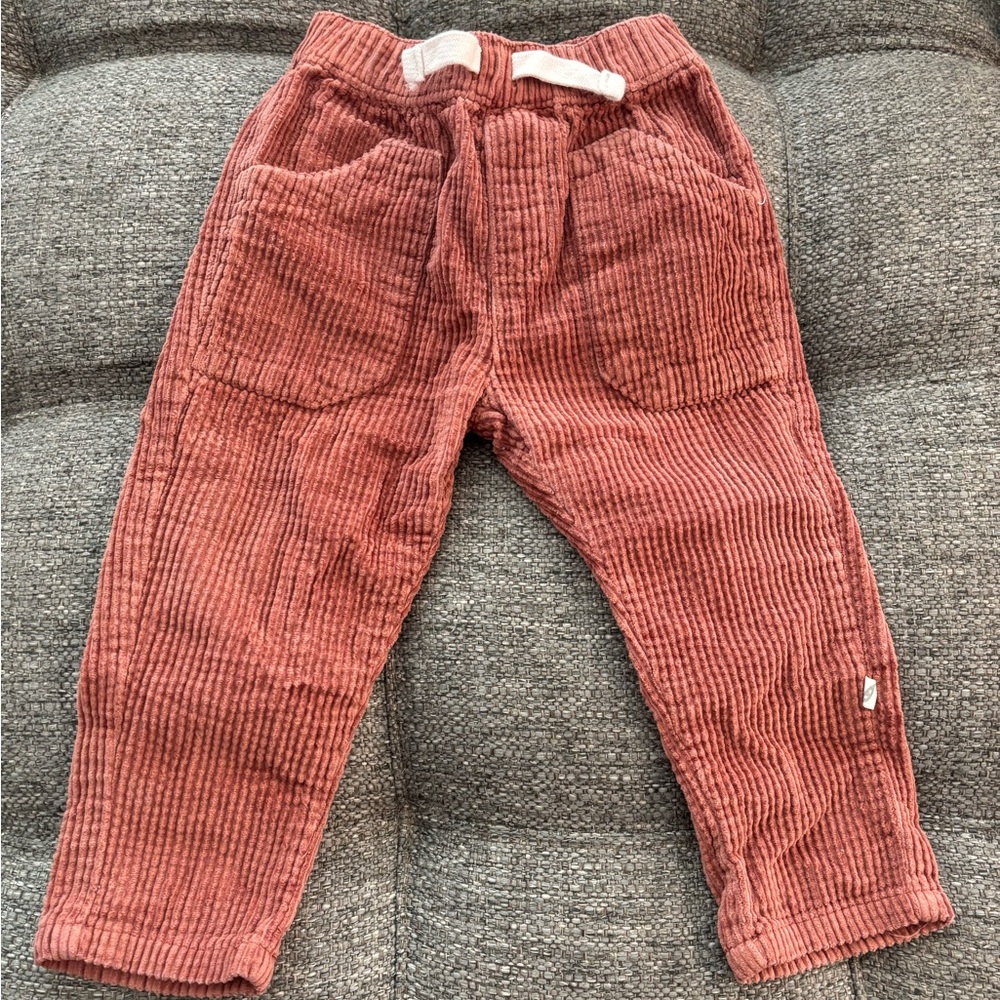 Easy Peasy Rust Colored Corduroy Kids Pants- 12m